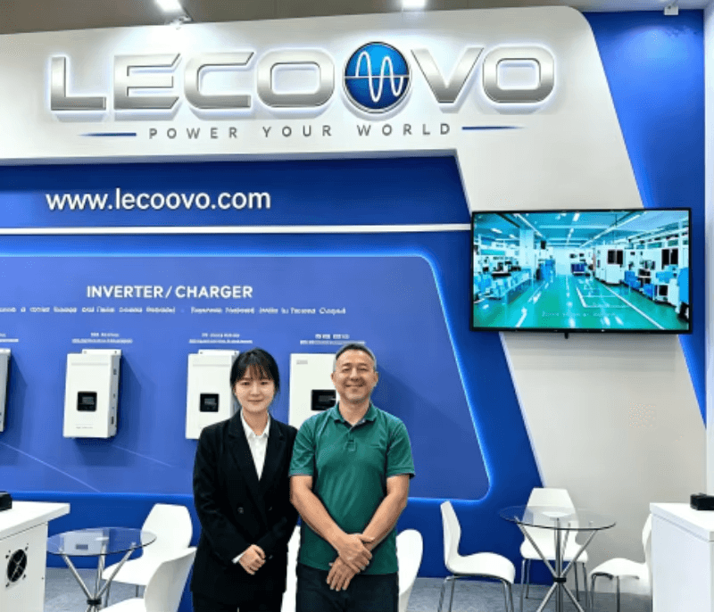 LECOOVO team at an international energy exhibition booth