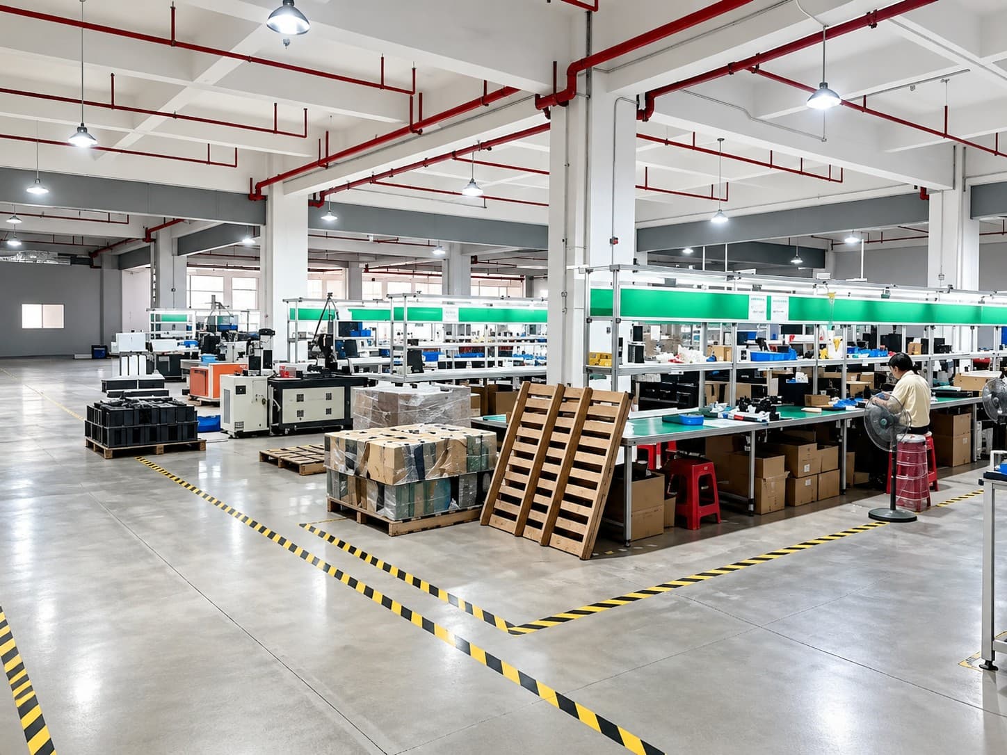 Quality inspection of industrial batteries in the manufacturing facility