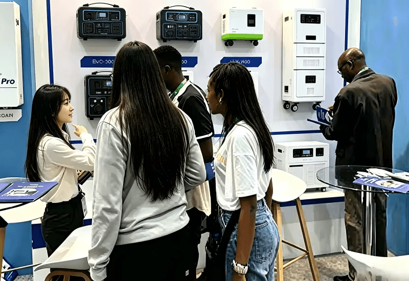 LECOOVO branded booth at a global electronics trade fair