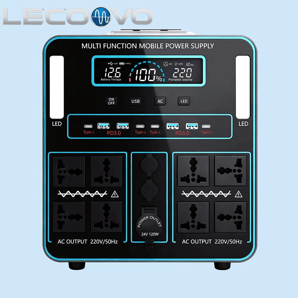 LECOOVO E3000S Portable Power Station, LiFePO4 Battery, USB-C, Fast Charging, Solar Generator for Home, Camping & RV, LECOOVO E3000S Portable Power Station, 深圳市一能精密科技有限公司