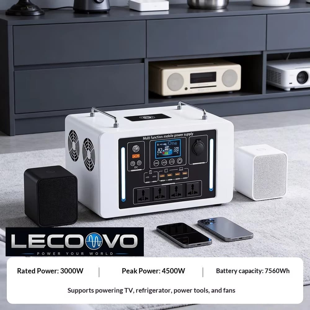 LECOOVO H3000S 3000W Portable Power Station, LFP Battery, AC, USB & Type-C for Camping and Emergency, LECOOVO H3000S 3000W Portable Power Station, 深圳市一能精密科技有限公司