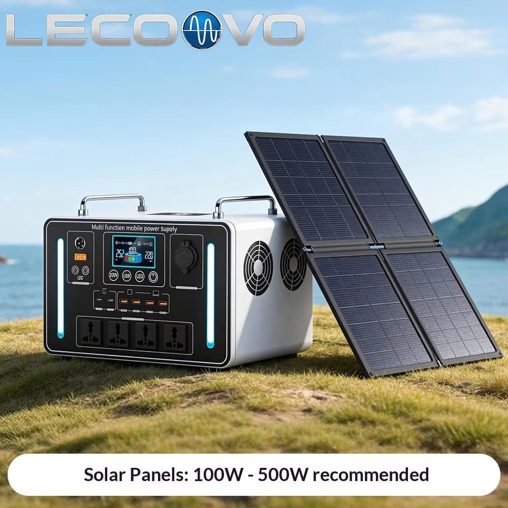 LECOOVO H1500S 1500W Portable Power Station, LiFePO4 Battery, MPPT, Solar Generator for Outdoor Use, LECOOVO H1500S 1500W Portable Power Station, 深圳市一能精密科技有限公司