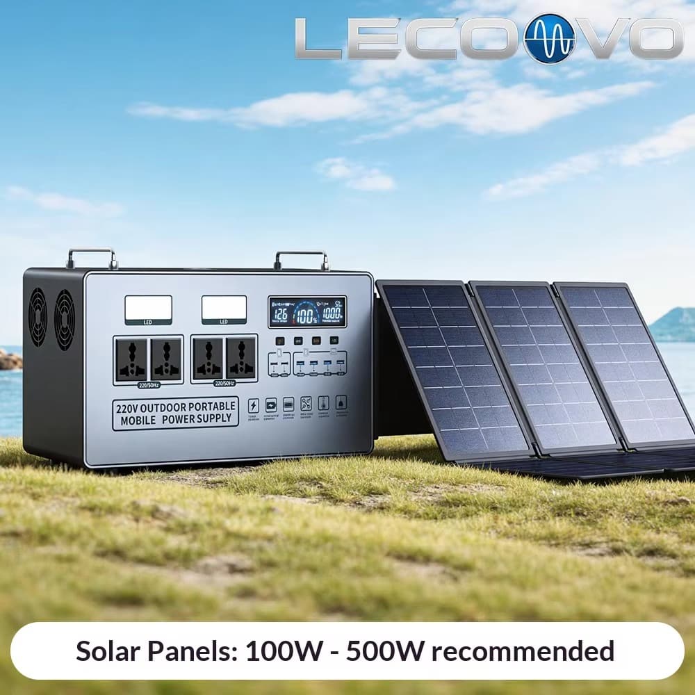 LECOOVO D2000S 2000W Portable Power Station LiFePO4 Solar Generator Home Backup Battery, LECOOVO D2000S 2000W Portable Power Station, 深圳市一能精密科技有限公司