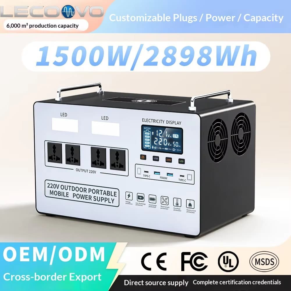 LECOOVO D1500S 1500W Solar Generator Energy Storage Power Supply Portable AC PD Power Banks & Power Station, LECOOVO D1500S 1500W Solar Generator, 深圳市一能精密科技有限公司