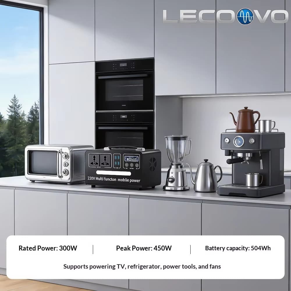 LECOOVO D300S 300W LiFePO4 Battery Portable Design Home Emergency Energy Storage System, LECOOVO D300S 300W LiFePO4 Portable Power Station, 深圳市一能精密科技有限公司