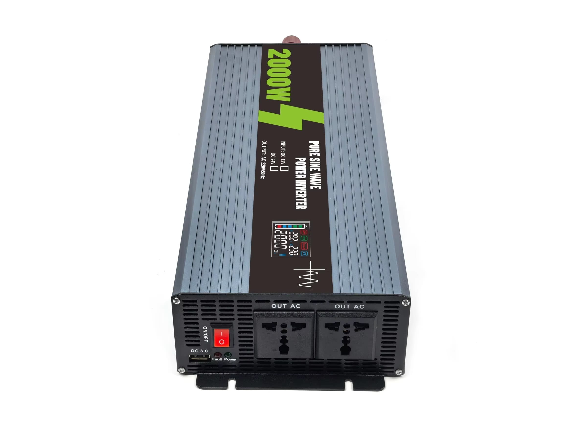 LECOOVO 2000W Pure Sine Wave Power Inverter 12V DC to 220V AC, Off Grid Solar Inverter for Home Emergency RV Camping, LECOOVO 2000W Pure Sine Wave Inverter, 深圳市一能精密科技有限公司
