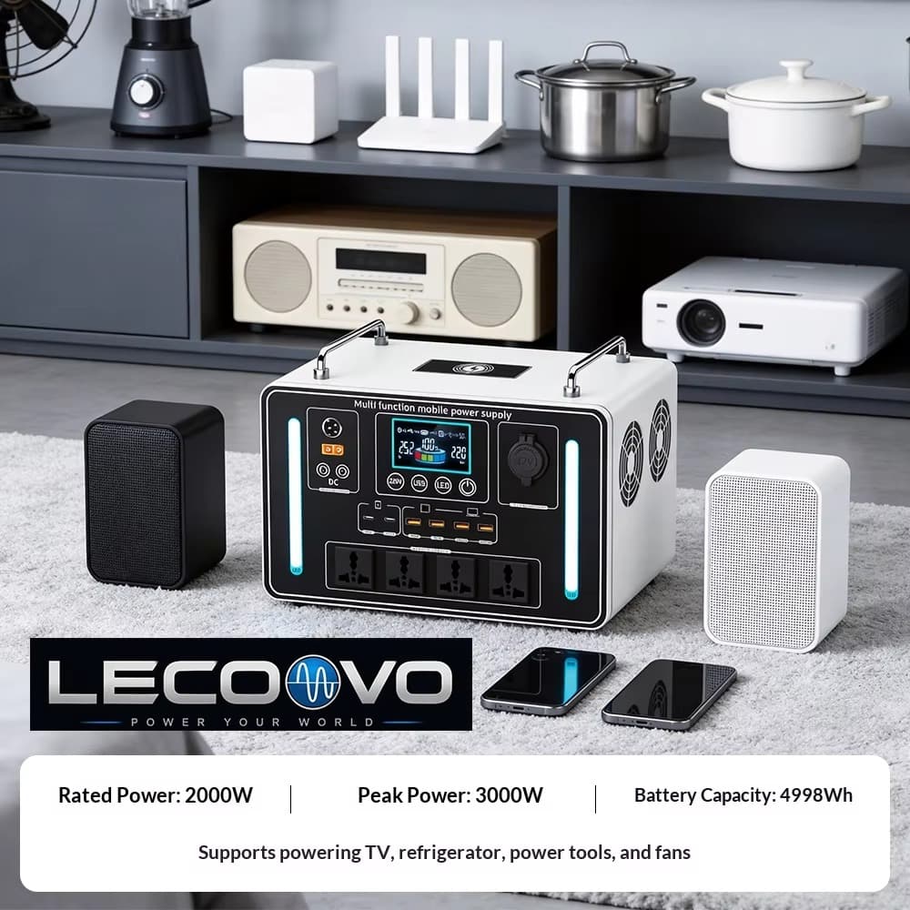 LECOOVO H2000S 2000W Portable Energy Storage Power System Energy Saving Outdoor Solar Charging Lighting, LECOOVO H2000S 2000W Portable Power Station, 深圳市一能精密科技有限公司