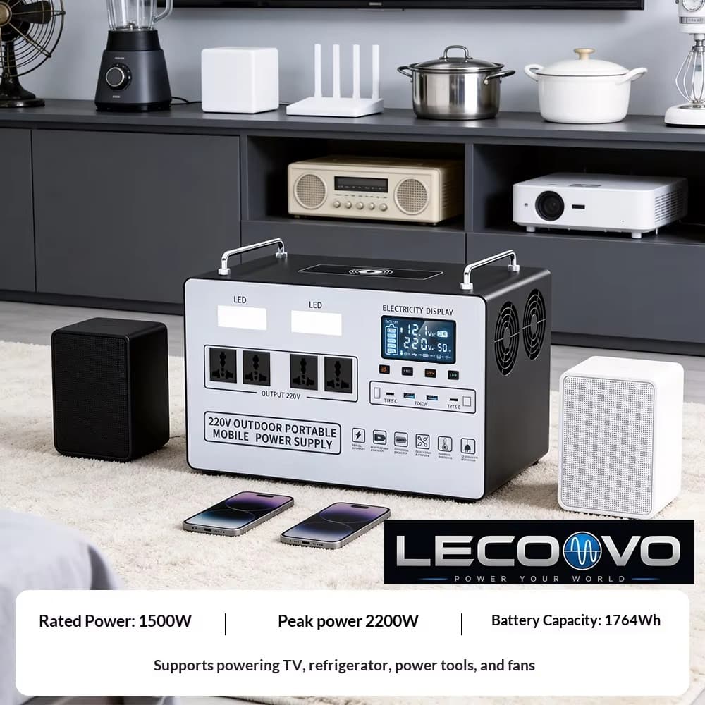 LECOOVO D1500S 1500W Solar Generator Energy Storage Power Supply Portable AC PD Power Banks & Power Station, LECOOVO D1500S 1500W Solar Generator, 深圳市一能精密科技有限公司