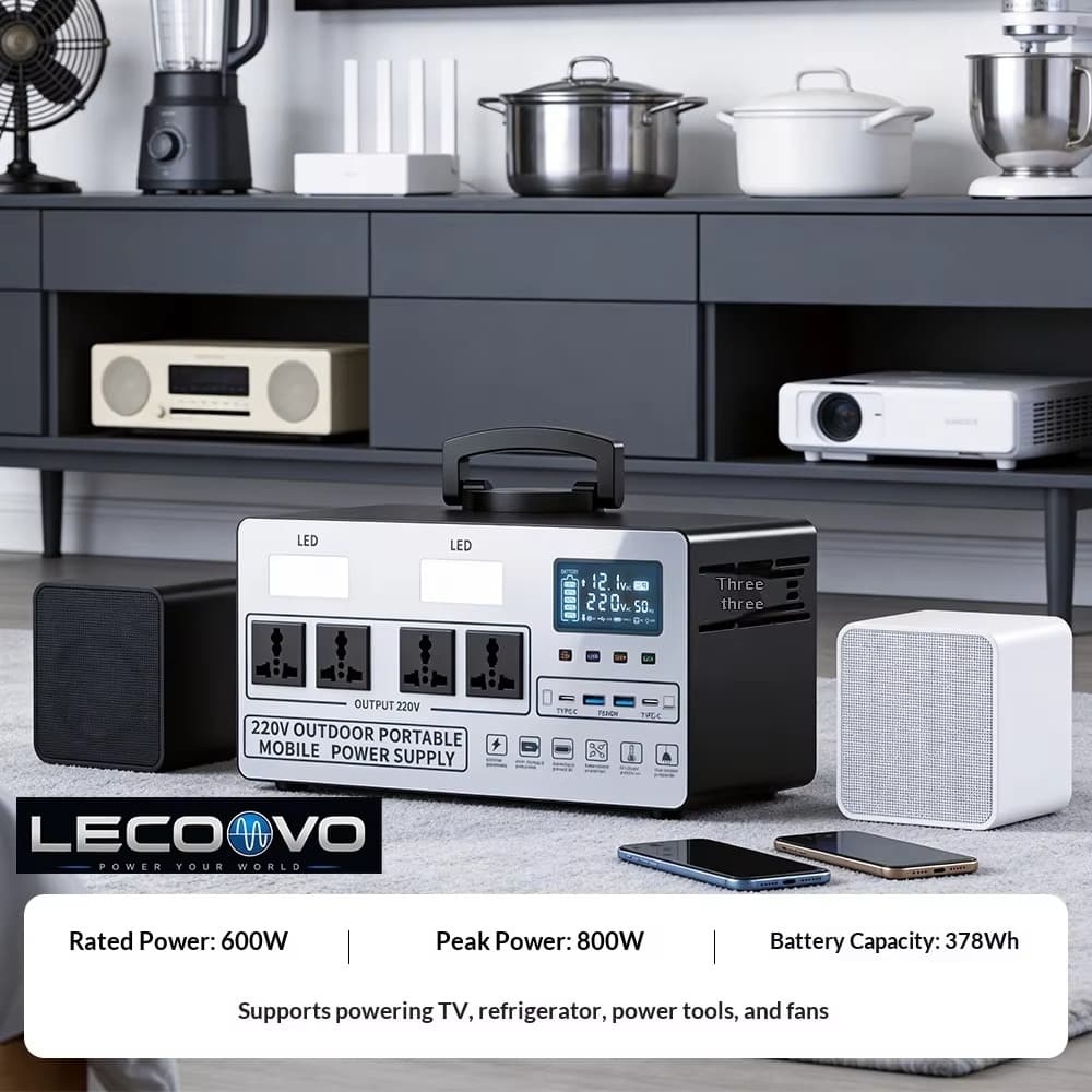 LECOOVO D600S Portable Power Station, LiFePO4 Battery, Fast Charging, Solar Generator for Home, Camping & RV, LECOOVO D300S 300W LiFePO4 Portable Power Station, 深圳市一能精密科技有限公司