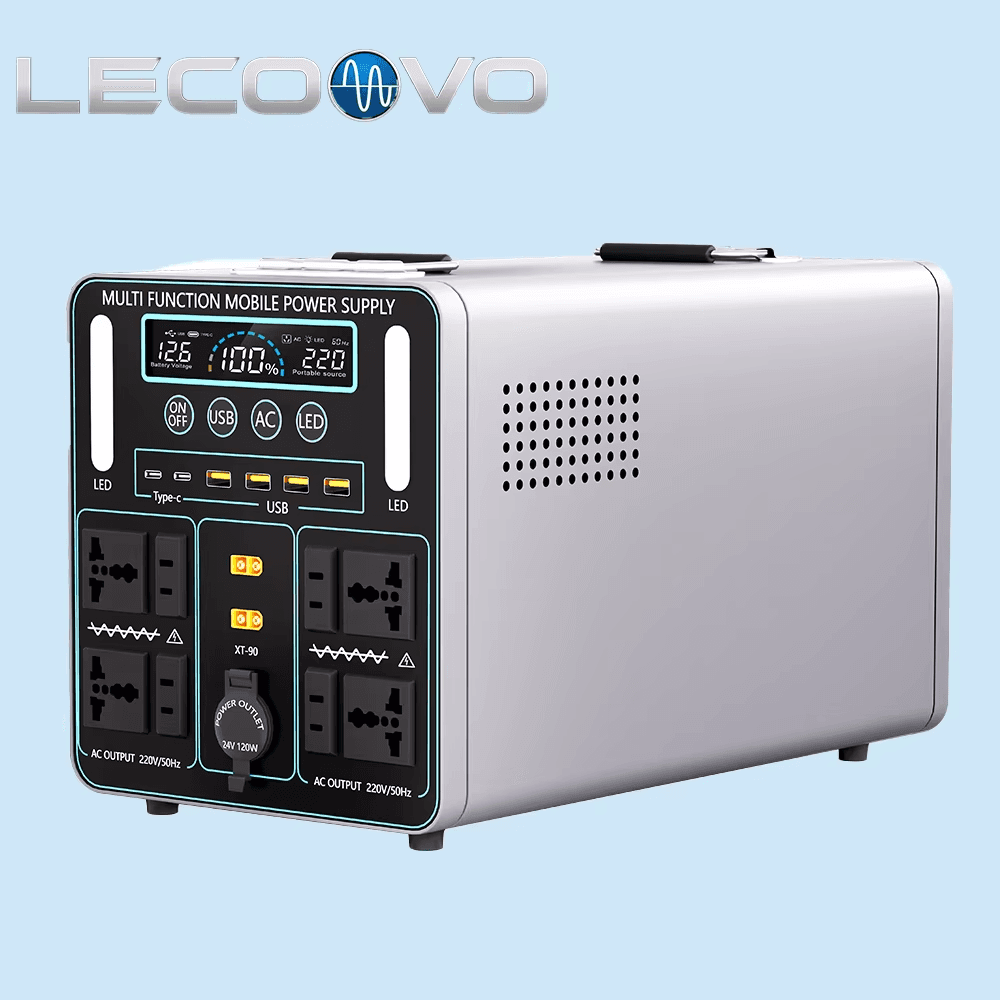 LECOOVO E2000S 2000W Portable Energy Storage Power System Energy Saving Outdoor Solar Charging Lighting, LECOOVO E2000S Portable Power Station, 深圳市一能精密科技有限公司