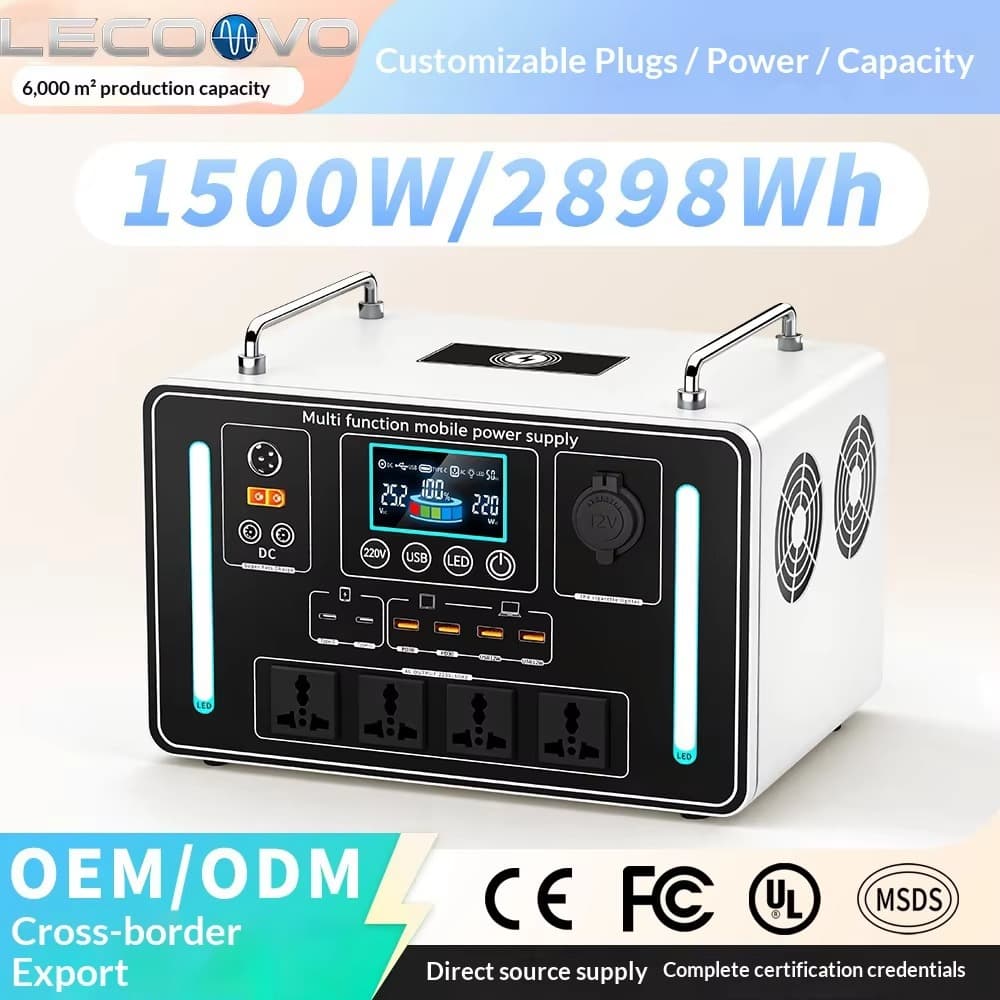 LECOOVO H1500S 1500W Portable Power Station, LiFePO4 Battery, MPPT, Solar Generator for Outdoor Use, LECOOVO H1500S 1500W Portable Power Station, 深圳市一能精密科技有限公司