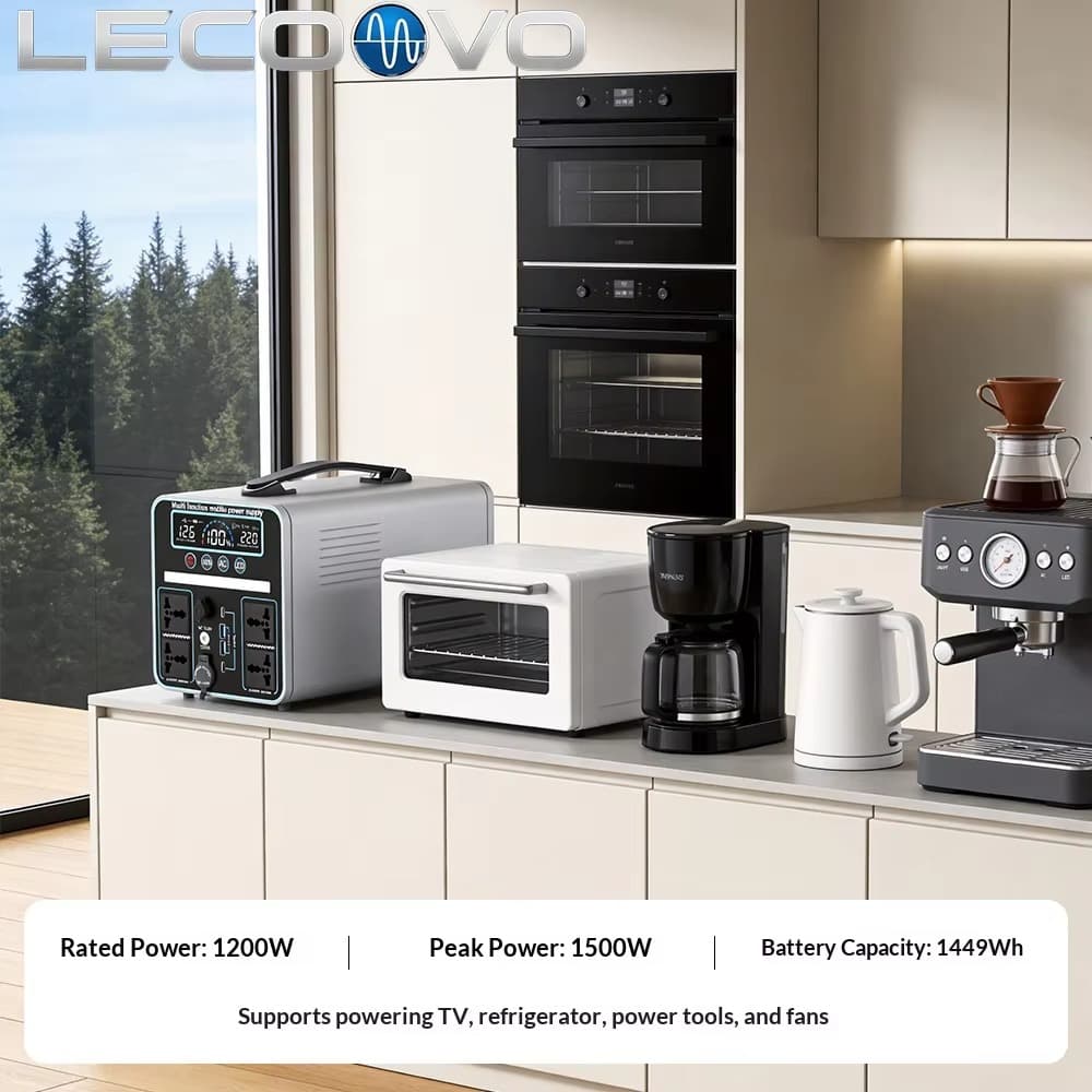 LECOOVO E1200S 1200W Portable Generator Solar Home Energy Storage System for Home Power with MPPT LiFePO4, LECOOVO E1200S Portable Solar Generator, 深圳市一能精密科技有限公司