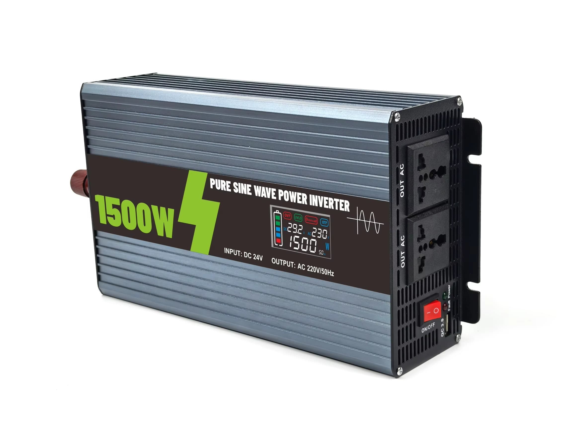 LECOOVO 1500W DC 24V to AC 220V Pure Sine Wave Power Inverter for Car & RV Camping, LECOOVO 1500W Pure Sine Wave Inverter DC 24V to AC 220V, 深圳市一能精密科技有限公司