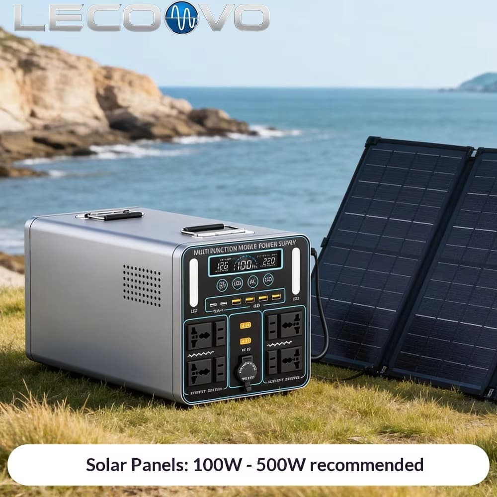 LECOOVO E1500S 1500W Original Factory LiFePO4 Battery Pack Portable Power Station with Solar Fast Charging Power Bank, LECOOVO E1500S 1500W Portable Power Station, 深圳市一能精密科技有限公司