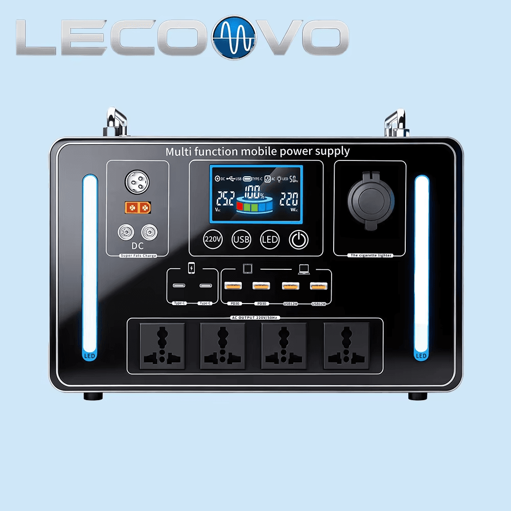 LECOOVO H2000S 2000W Portable Energy Storage Power System Energy Saving Outdoor Solar Charging Lighting, LECOOVO H2000S 2000W Portable Power Station, 深圳市一能精密科技有限公司